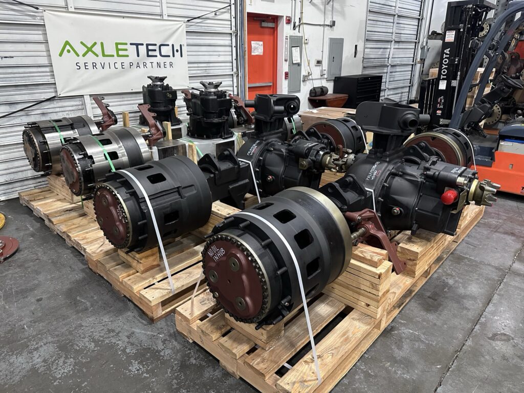 The AxleTech SPRC1927 axles are rebuilt and ready to ship to Kenworth for installation.