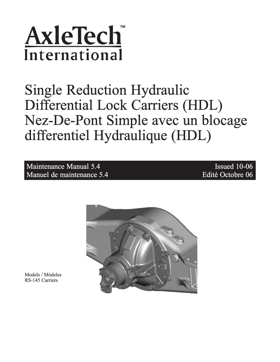 AxleTech Single Reduction Differential Lock Carriers (HDL) | Heavy Duty ...