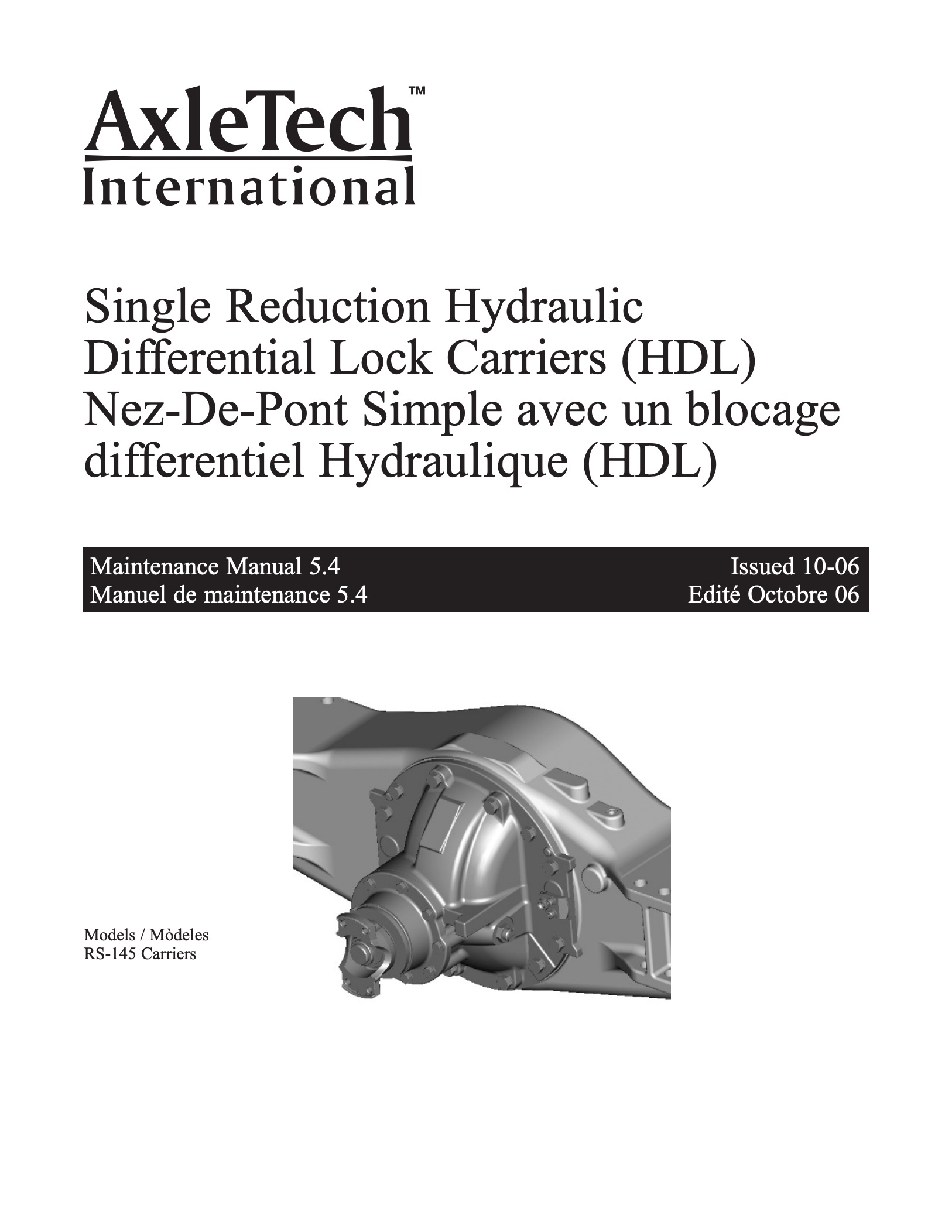 AxleTech Single Reduction Differential Lock Carriers (HDL) | Heavy Duty ...