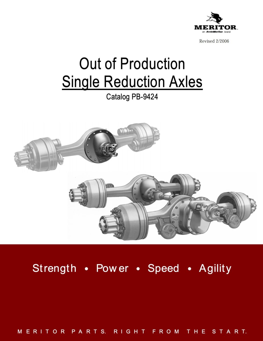 Meritor Out of Production Single Reduction Axle Catalog | Heavy Duty ...